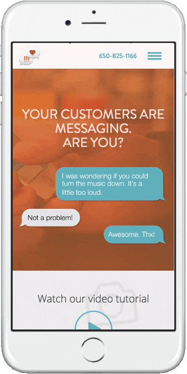 Tapping the number opens up your native messaging app. So easy!