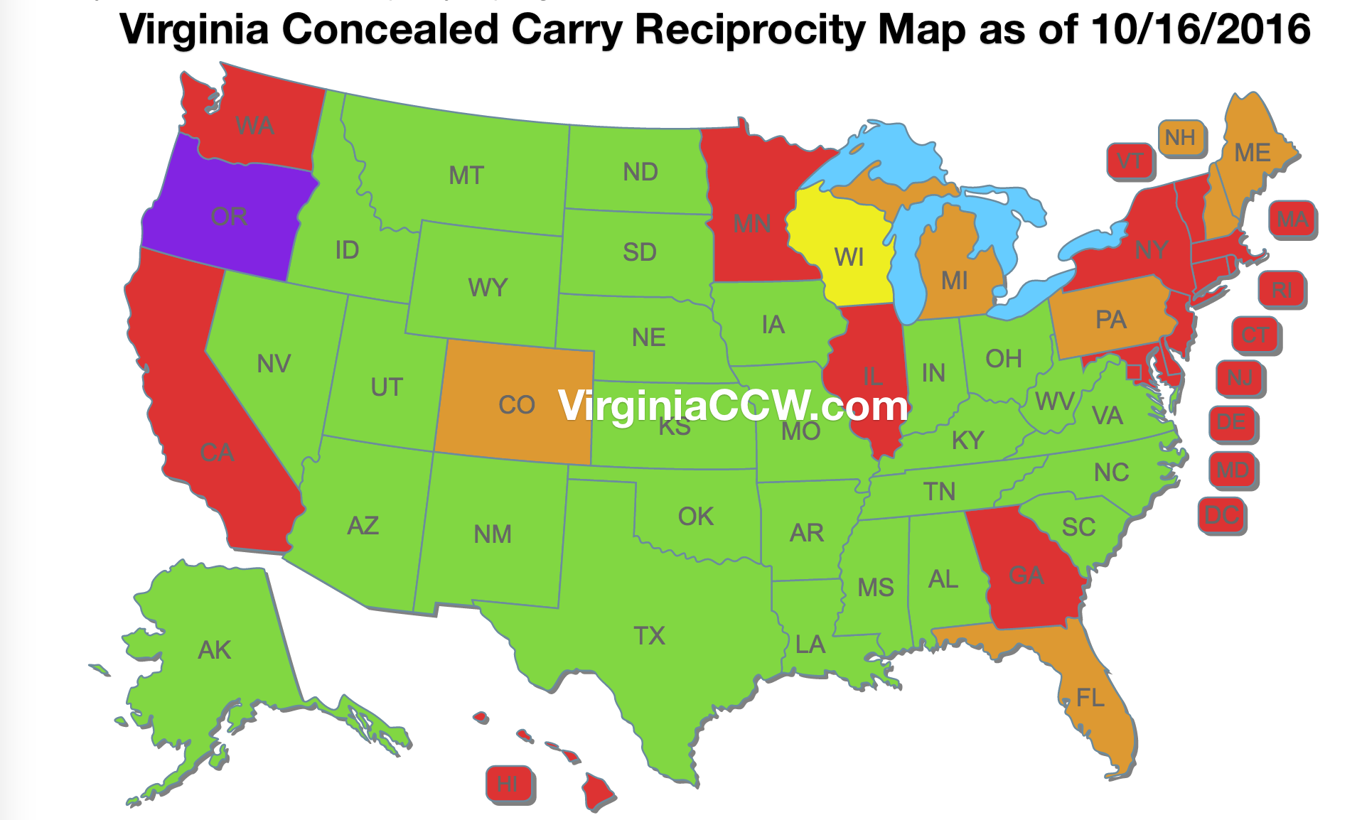 Bet you didn’t know that a Virginia Concealed Carry Permit is valid in 33 states. Just one of the awesome tidbits you learn working at OwnerListens.