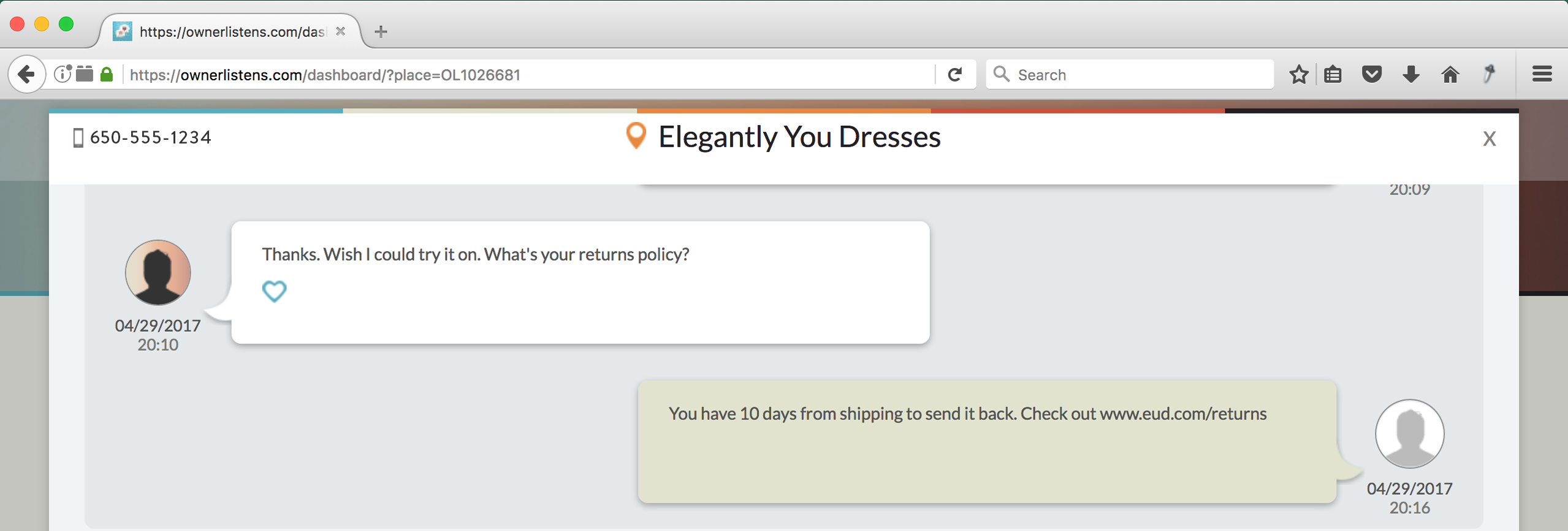 You have 10 days from the date of shipping