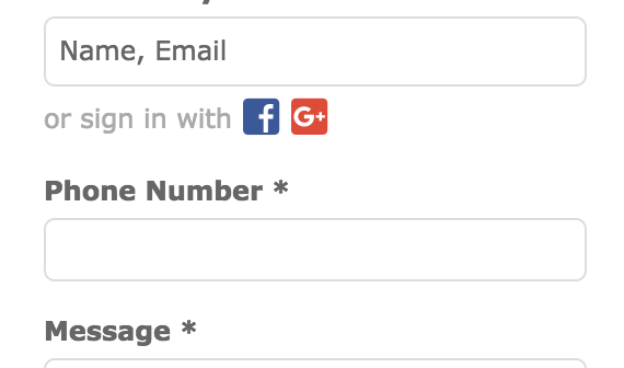 Annoying live chat asks you to fill out a bunch of fields